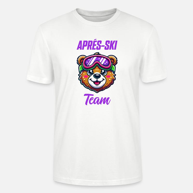 bär comic skibrille - Stanley/Stella Unisex Bio-T-Shirt CRAFTER - Weiß