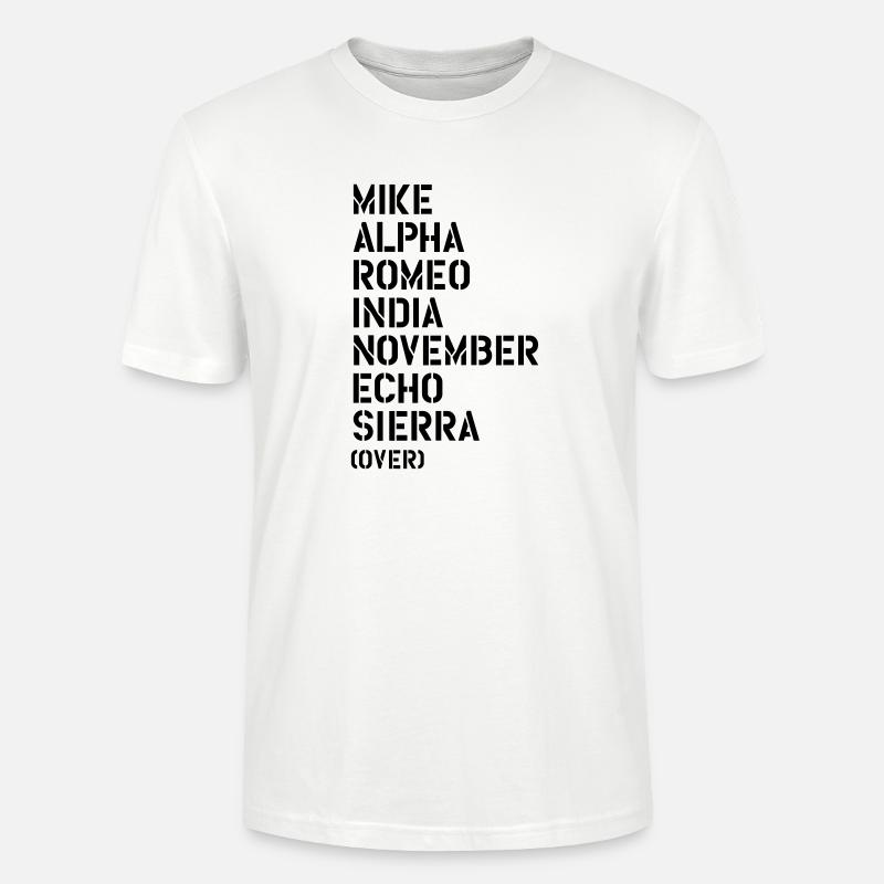 Mike Alpha Romeo India... over - MARINES - Stanley/Stella Unisex Bio-T-Shirt CRAFTER - Weiß