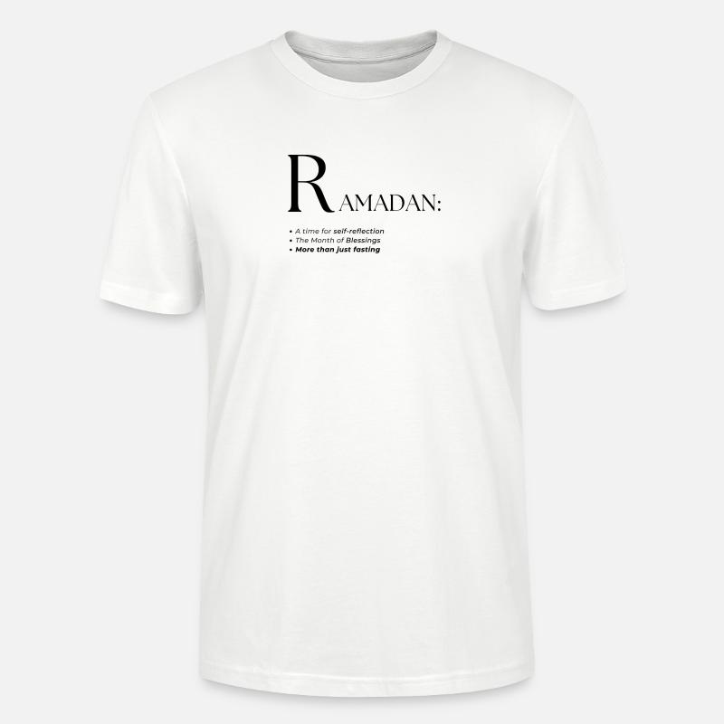 Ramadan dictionary text style design - Stanley/Stella CRAFTER Unisex Organic T-Shirt - white