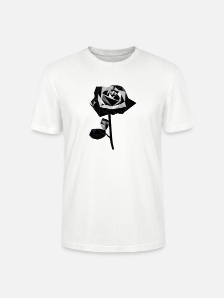 Polygone rose noire - T-shirt bio CRAFTER Stanley Stella Unisexe - blanc