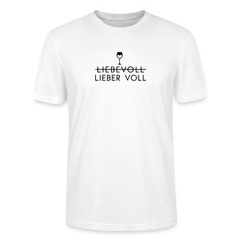 Liebevoll oder lieber Voll - Stanley/Stella Unisex Bio-T-Shirt CRAFTER - Weiß - Vorne - Alina (178cm) & Michal (187cm)