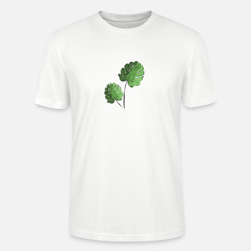 Monsetra Ableger mit zwei Blättern - Stanley/Stella Unisex Bio-T-Shirt CRAFTER - Weiß