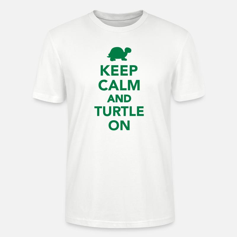 Keep calm and turtle on - Stanley/Stella CRAFTER Unisex Organic T-Shirt - white