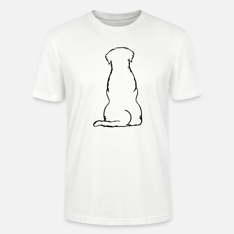 Labbi_sitzend_Back - Stanley/Stella Unisex Bio-T-Shirt CRAFTER - Weiß