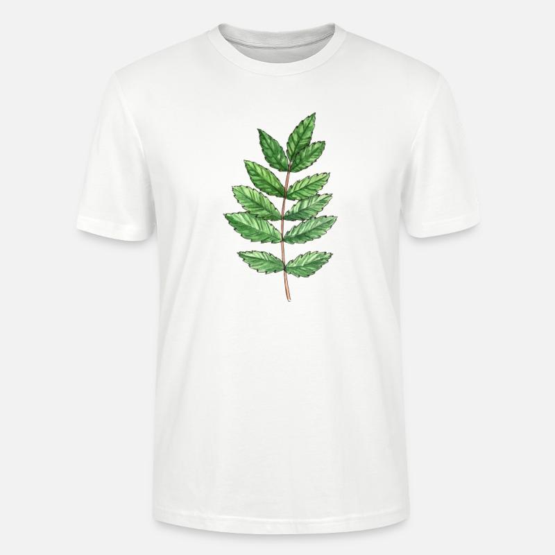 Blatt einer Esche - Stanley/Stella Unisex Bio-T-Shirt CRAFTER - Weiß