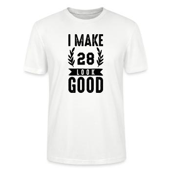 look good 28 - Stanley/Stella Unisex Bio-T-Shirt CRAFTER - Weiß - Vorne - Alina (178cm) & Michal (187cm)