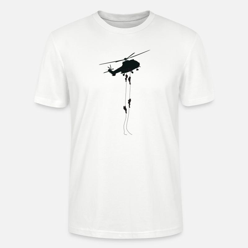 Hubschrauber Geschenk Pilot Helikopter - Stanley/Stella Unisex Bio-T-Shirt CRAFTER - Weiß