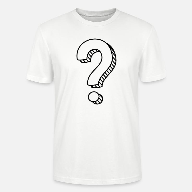 Fragezeichen mit Schatten einfarbig - Stanley/Stella Unisex Bio-T-Shirt CRAFTER - Weiß