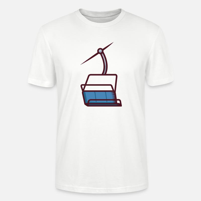Abstrakte Illustration einer Seilbahn - Stanley/Stella Unisex Bio-T-Shirt CRAFTER - Weiß