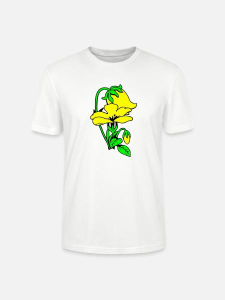Blumen - Stanley/Stella Unisex Bio-T-Shirt CRAFTER - Weiß
