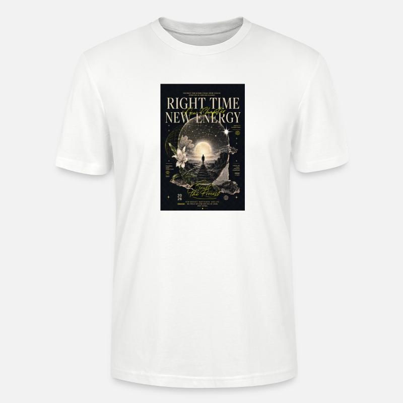 Right Time Neue Energie - Stanley/Stella Unisex Bio-T-Shirt CRAFTER - Weiß
