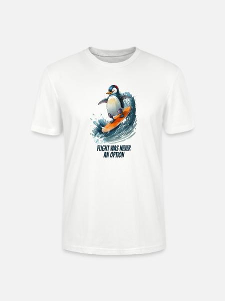 Flight Was Never an Option- Pinguin - Stanley/Stella Unisex Bio-T-Shirt CRAFTER - Weiß
