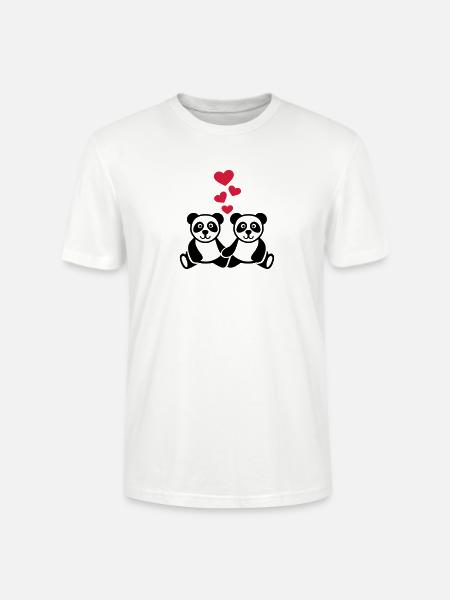 Panda - Stanley/Stella CRAFTER Unisex Organic T-Shirt - white