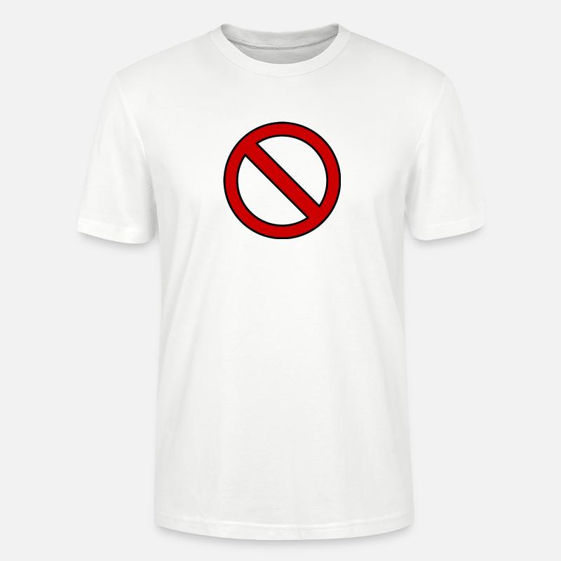 Verboten Schild Geschenk Idee - Stanley/Stella Unisex Bio-T-Shirt CRAFTER - Weiß