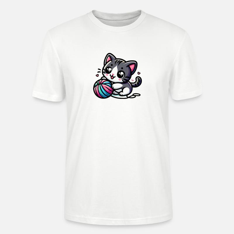 Süße Katze - Stanley/Stella Unisex Bio-T-Shirt CRAFTER - Weiß