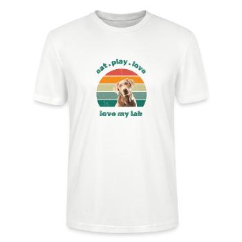 love my lab - Stanley/Stella Unisex Bio-T-Shirt CRAFTER - Weiß - Vorne - Alina (178cm) & Michal (187cm)
