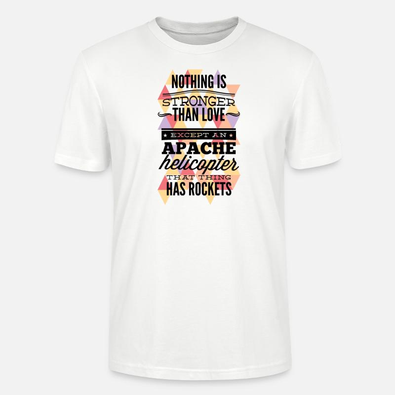 Apache-Hubschrauber - Stanley/Stella Unisex Bio-T-Shirt CRAFTER - Weiß