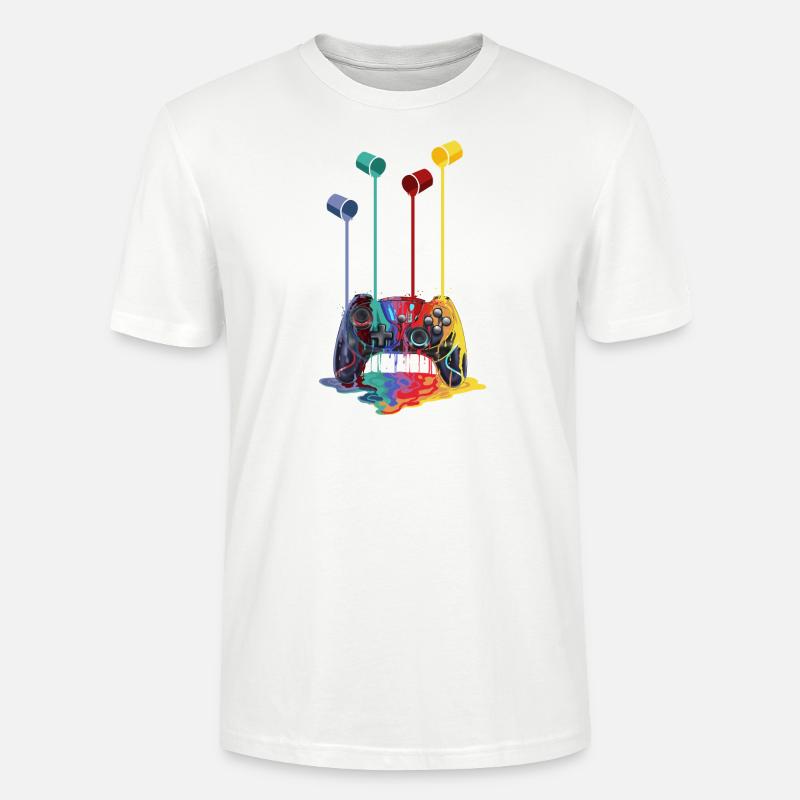 Rainbow Controller - Stanley/Stella CRAFTER Unisex Organic T-Shirt - white