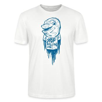 Dauphin grand dauphin dauphin Droits des animaux - T-shirt bio CRAFTER Stanley Stella Unisexe - blanc - Devant - Alina (178cm) & Michal (187cm)