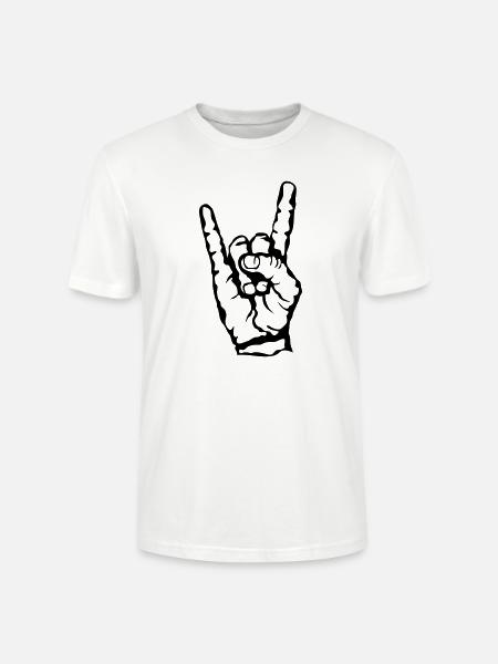 symbole hard rock signe 23072 - T-shirt bio CRAFTER Stanley Stella Unisexe - blanc
