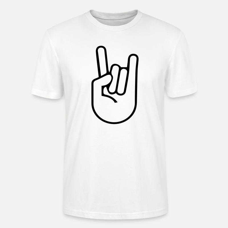 Rock'n'Roll Hand - Stanley/Stella Unisex Bio-T-Shirt CRAFTER - Weiß