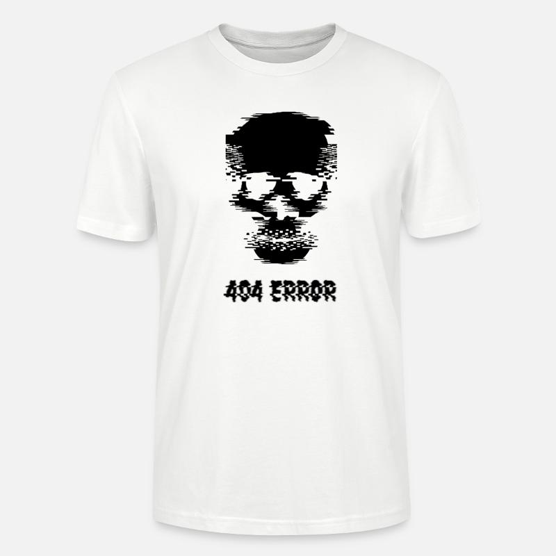 404 Error Skullhead Design - Stanley/Stella Unisex Bio-T-Shirt CRAFTER - Weiß