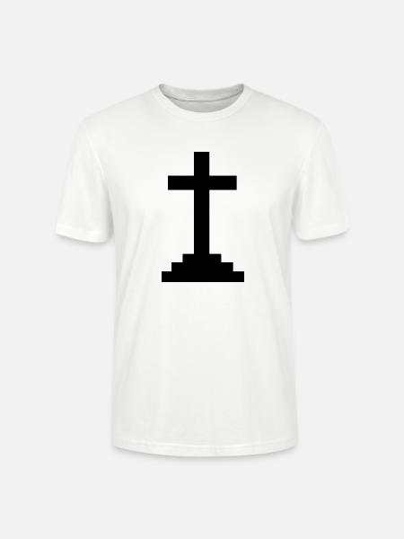 Cross (V) - Stanley/Stella CRAFTER Unisex Organic T-Shirt - white