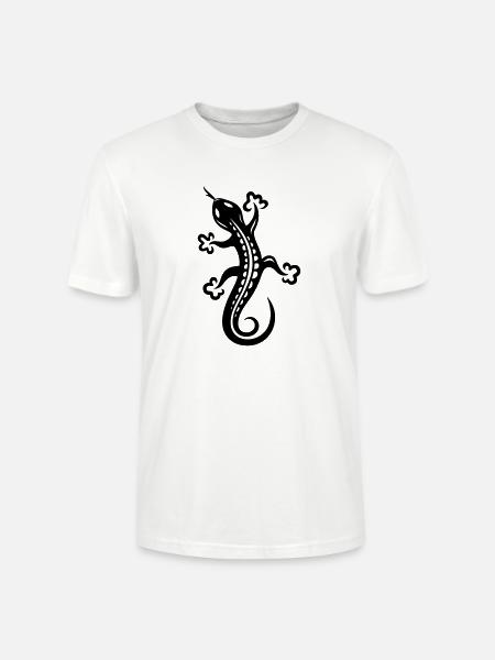 Echse, Eidechse - Stanley/Stella Unisex Bio-T-Shirt CRAFTER - Weiß
