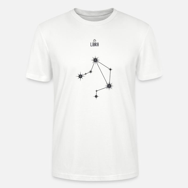 Waage Sternzeichen Sternbild Sternbild Schwarz & Grau - Stanley/Stella Unisex Bio-T-Shirt CRAFTER - Weiß
