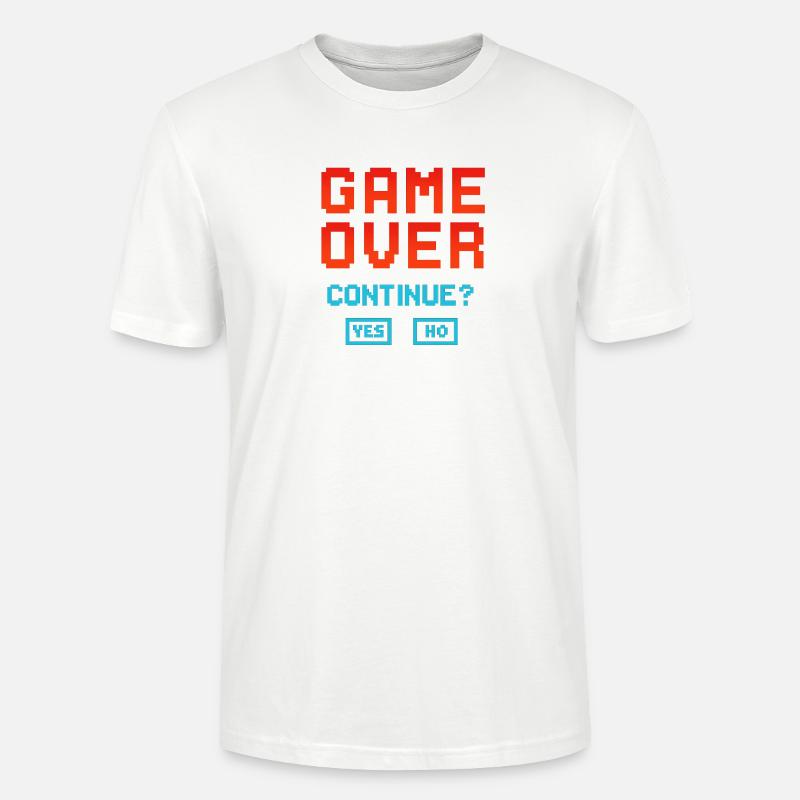 Game Over, Continue? - Stanley/Stella Unisex Bio-T-Shirt CRAFTER - Weiß
