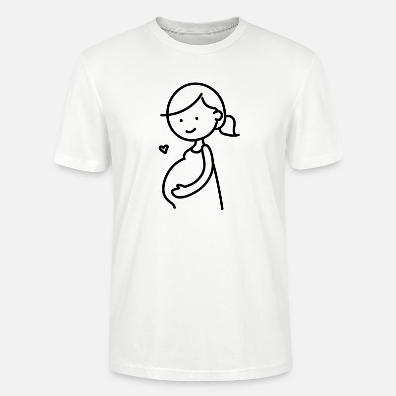 femme enceinte - T-shirt bio CRAFTER Stanley Stella Unisexe - blanc