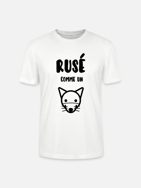 Rusé comme un renard - T-shirt bio CRAFTER Stanley Stella Unisexe - blanc