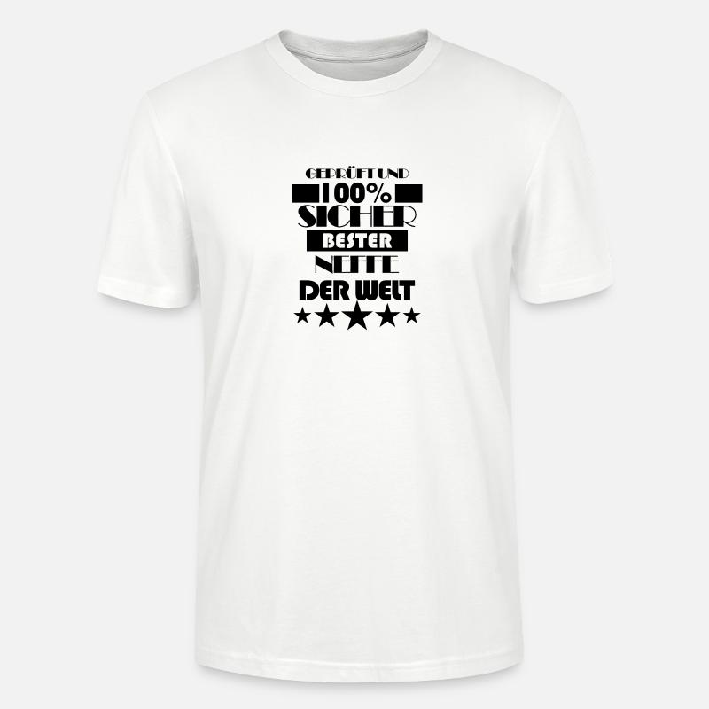Neffe SpruchGeschenk - Stanley/Stella Unisex Bio-T-Shirt CRAFTER - Weiß
