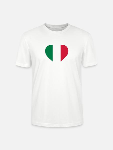 A Heart For Italy - Stanley/Stella CRAFTER Unisex Organic T-Shirt - white