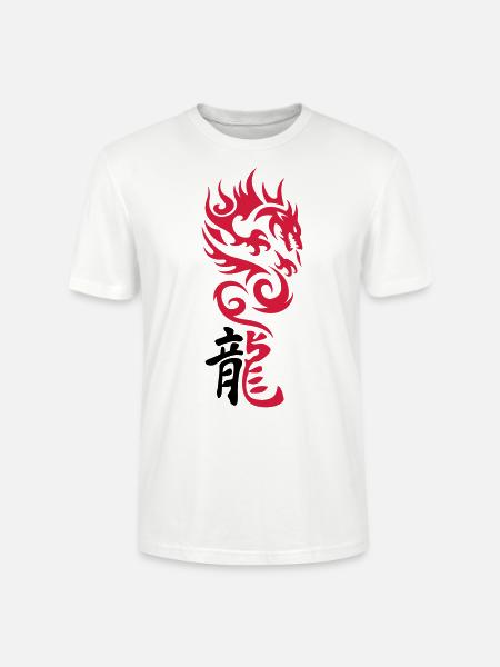 Drachen Tribal - Stanley/Stella Unisex Bio-T-Shirt CRAFTER - Weiß