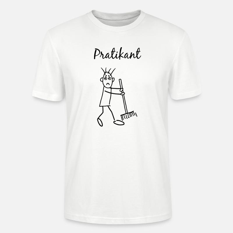 Strichmännchen Praktikant - Stanley/Stella Unisex Bio-T-Shirt CRAFTER - Weiß