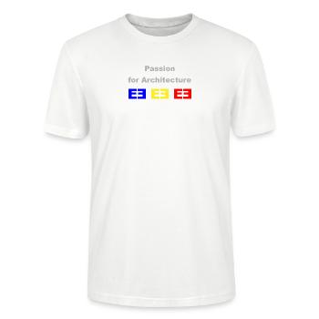 Architecture 1G BAUHAUS de Miria - T-shirt bio CRAFTER Stanley Stella Unisexe - blanc - Devant - Alina (178cm) & Michal (187cm)