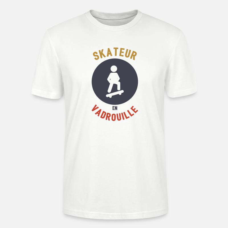 Skateboarder im Mopp - Stanley/Stella Unisex Bio-T-Shirt CRAFTER - Weiß