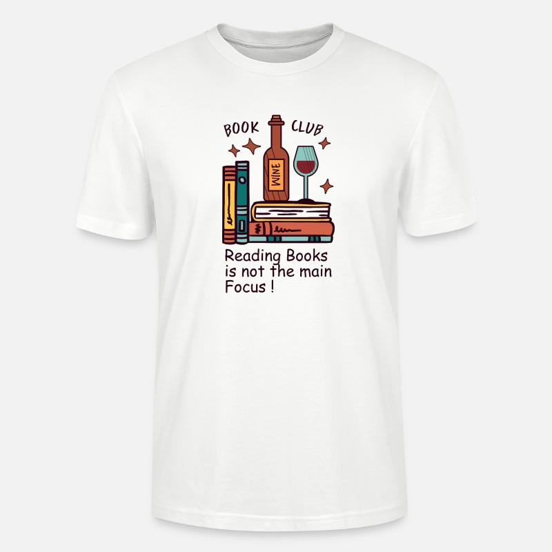 Klub Książek Fun - Ekologiczna koszulka typu unisex Stanley/Stella CRAFTER - biały