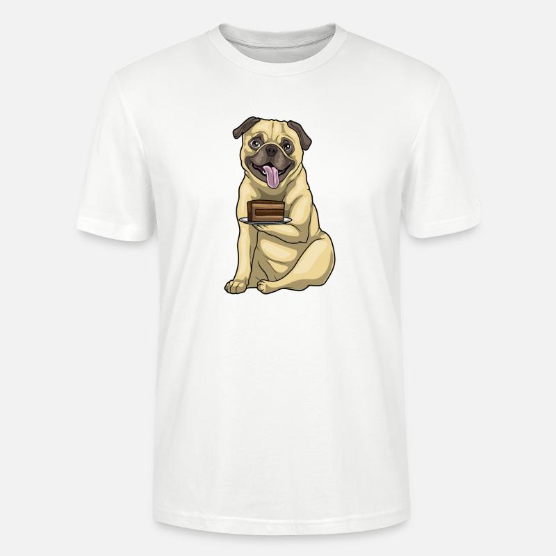 Mops Kuchen - Stanley/Stella Unisex Bio-T-Shirt CRAFTER - Weiß