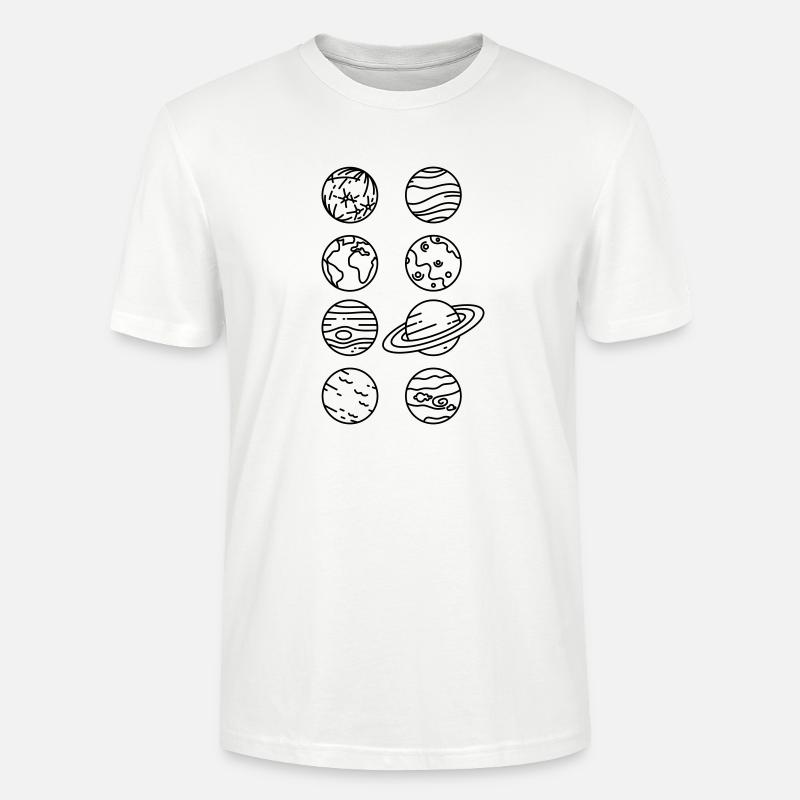 Sonnensystem Planeten – Solar System Weltraum - Stanley/Stella Unisex Bio-T-Shirt CRAFTER - Weiß