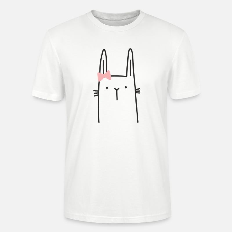 Hase Mädchen Osterhase - Stanley/Stella Unisex Bio-T-Shirt CRAFTER - Weiß