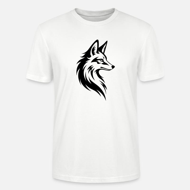 Fuchs Kopf Minimal Tattoo Style - Stanley/Stella Unisex Bio-T-Shirt CRAFTER - Weiß