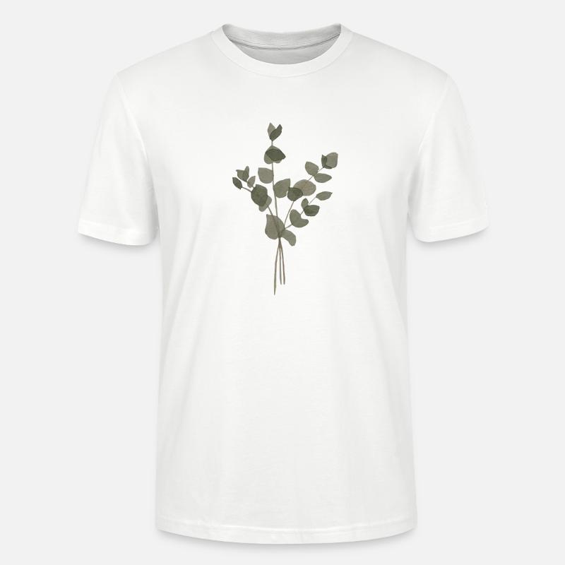 Eukalyptus-Aquarell - Stanley/Stella Unisex Bio-T-Shirt CRAFTER - Weiß