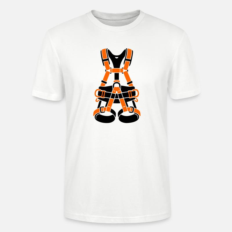 Klettergurt Baumpflege Baumkletterer Klettern - Stanley/Stella Unisex Bio-T-Shirt CRAFTER - Weiß