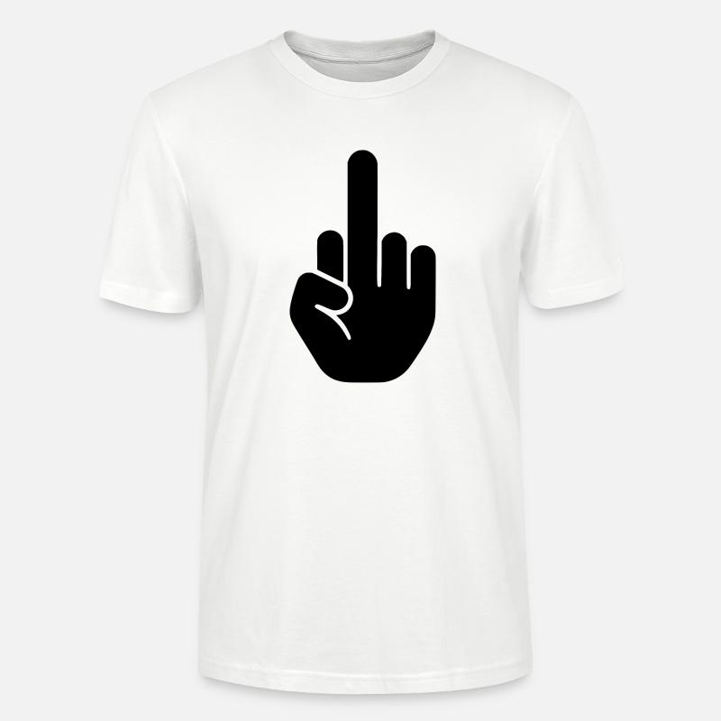 Mittelfinger - Stanley/Stella Unisex Bio-T-Shirt CRAFTER - Weiß