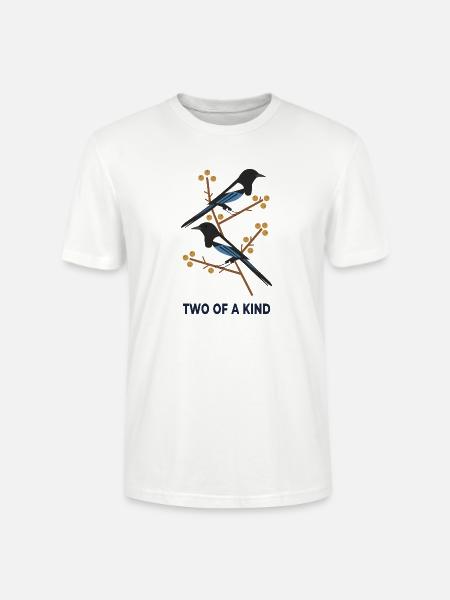 Two of a Kind – Zwei Vögel - Stanley/Stella Unisex Bio-T-Shirt CRAFTER - Weiß