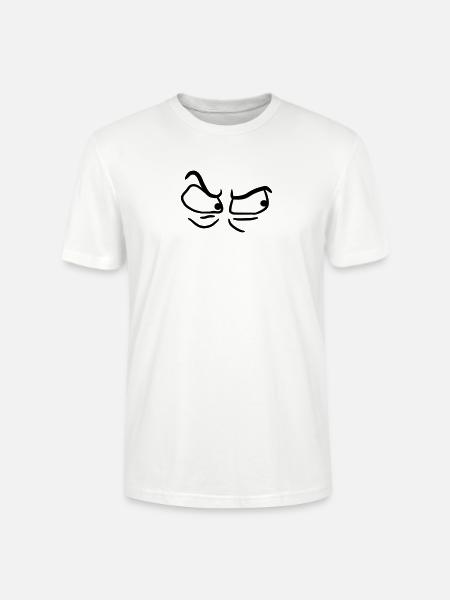 Angry angry angry eyes - Stanley/Stella CRAFTER Unisex Organic T-Shirt - white