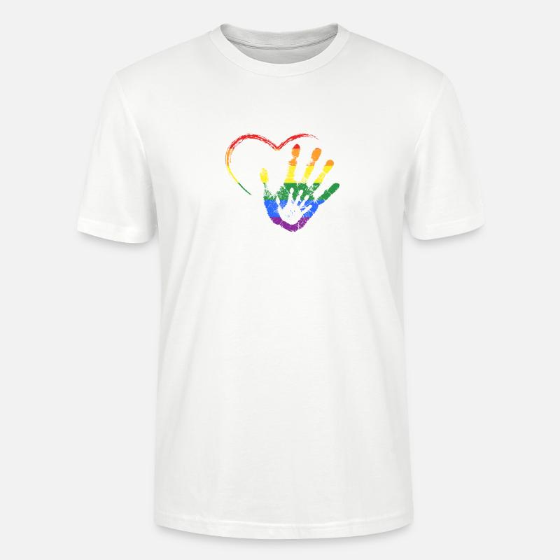 RAINBOW MAIN DANS LA MAIN - T-shirt bio CRAFTER Stanley Stella Unisexe - blanc