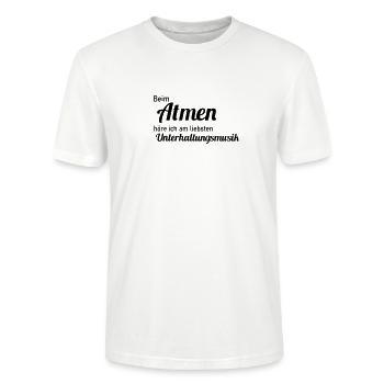 Musik beim Atmen - Stanley/Stella Unisex Bio-T-Shirt CRAFTER - Weiß - Vorne - Alina (178cm) & Michal (187cm)